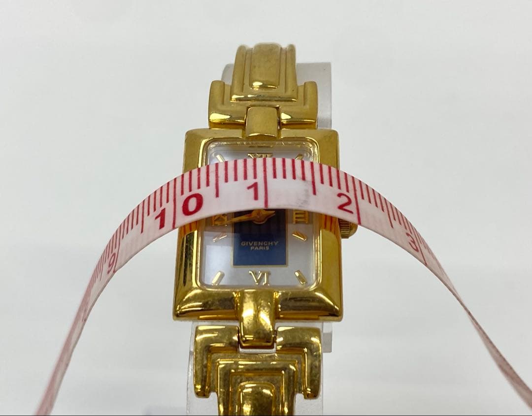 【不動】GIVENCHY ジバンシー ゴールド スクエア レディース腕時計