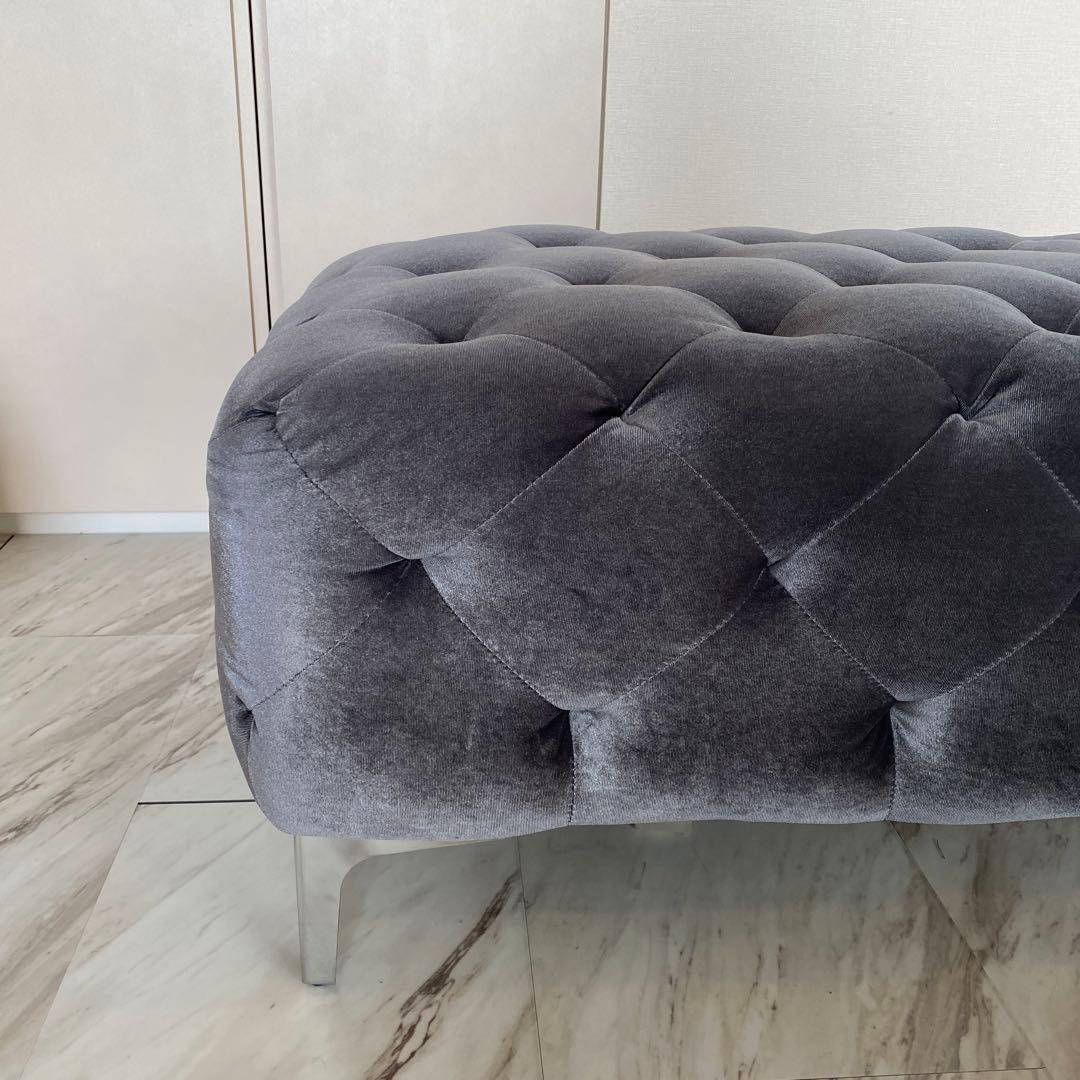 9月上旬まで期間限定　ベルベット ソファ　オットマン　チェスターフィールド調