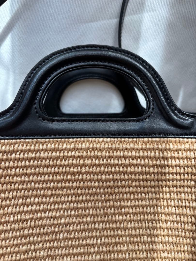 【超美品】マルニ トロピカリア2way ブラック　ショルダー　カゴバッグ