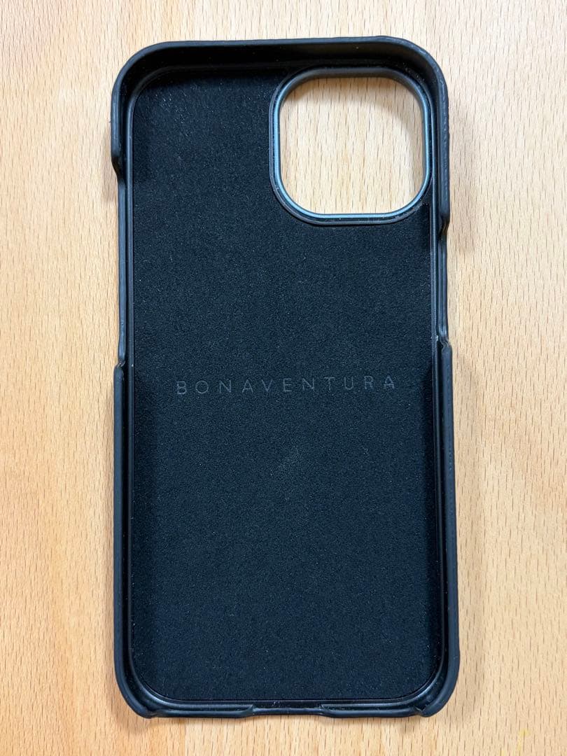 BONAVENTURA iPhone15用レザーケース ブラック