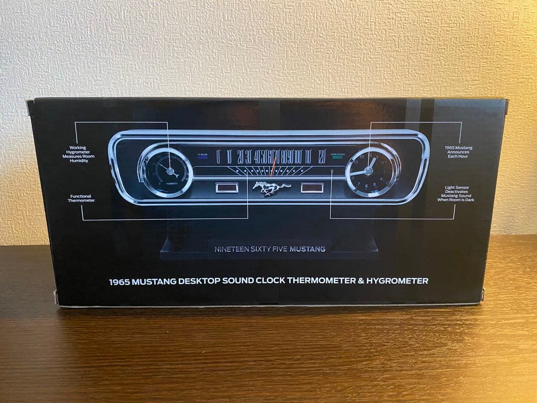 1965 Ford マスタング 時計 温湿度計付き アメリカン雑貨 アメ車