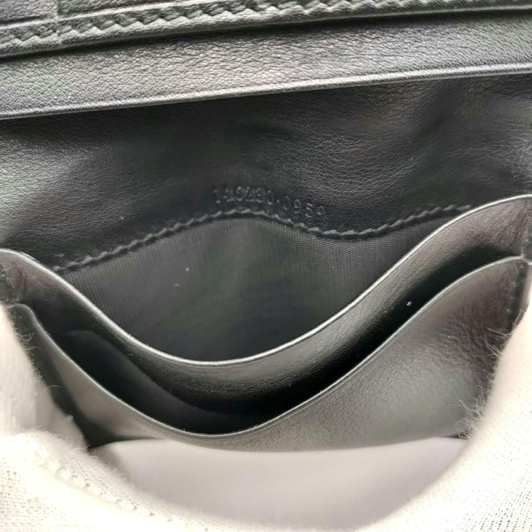 GUCCI グッチ シマ カードケース 名刺入れ　本革 レザー ブラック メンズ