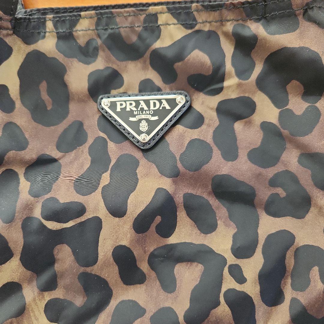 PRADA ヒョウ柄 ⭐ナイロンエコバッグ
