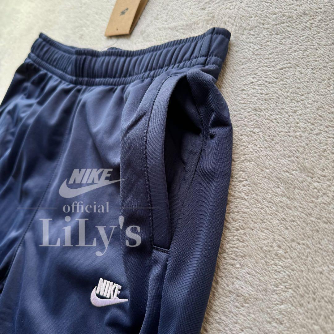 【Ｌサイズ】ナイキ上下セットアップ　ネイビー　ロゴ刺繍　スウォッシュ　新品未使用