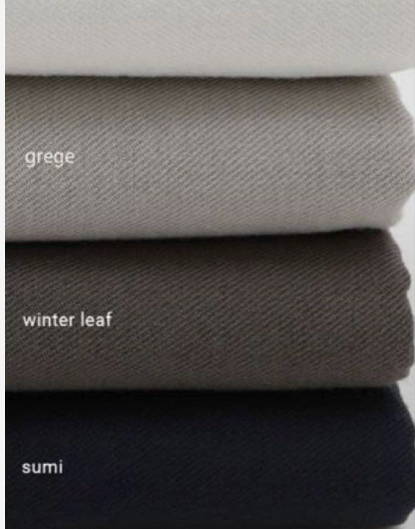 トップス evmeva cotton wool no collar shirt