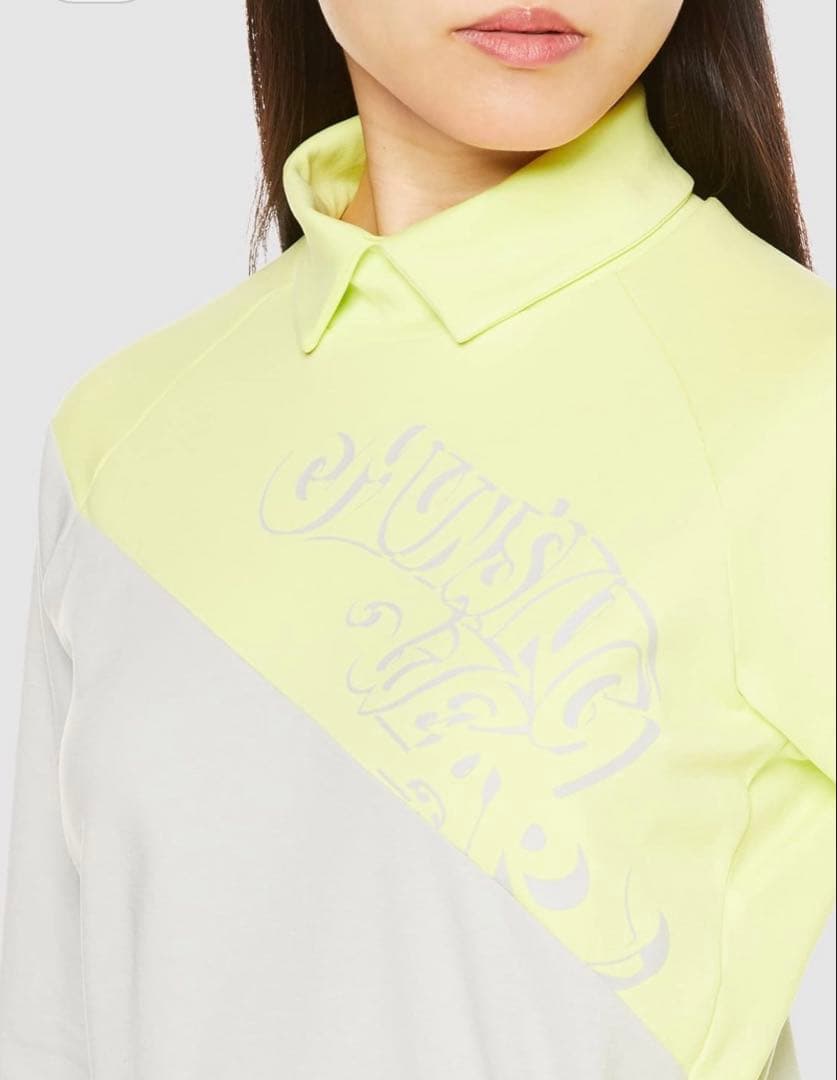 ゴルフ レディース 長袖シャツ グレー/イエロー