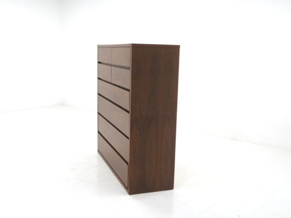 展示品　IDC大塚家具　ウォールナット　6段　チェスト　整理箪笥　タンス