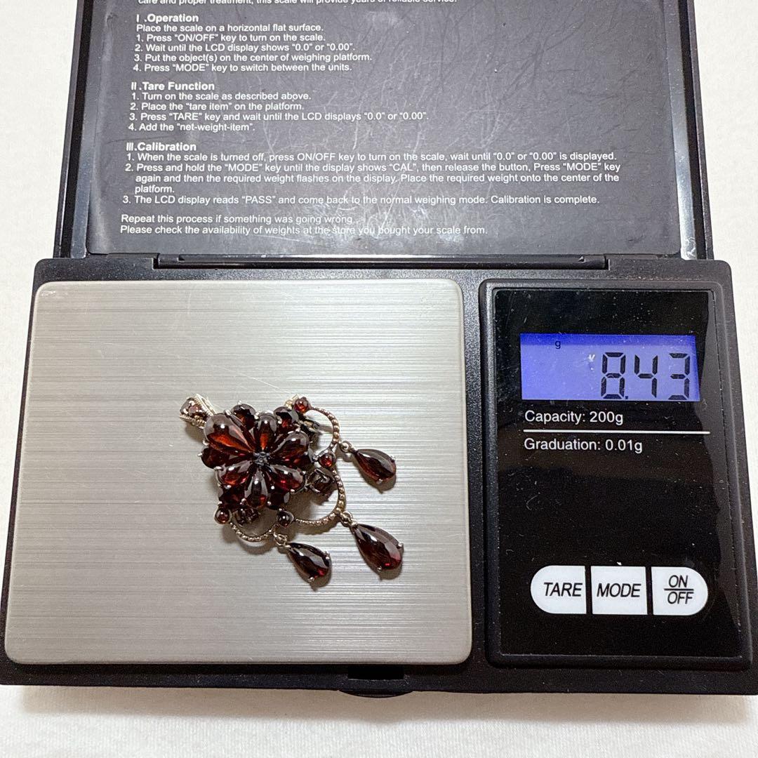 碌山 ロクザン ゴールドカラー SILVER925 ガーネット ブローチ