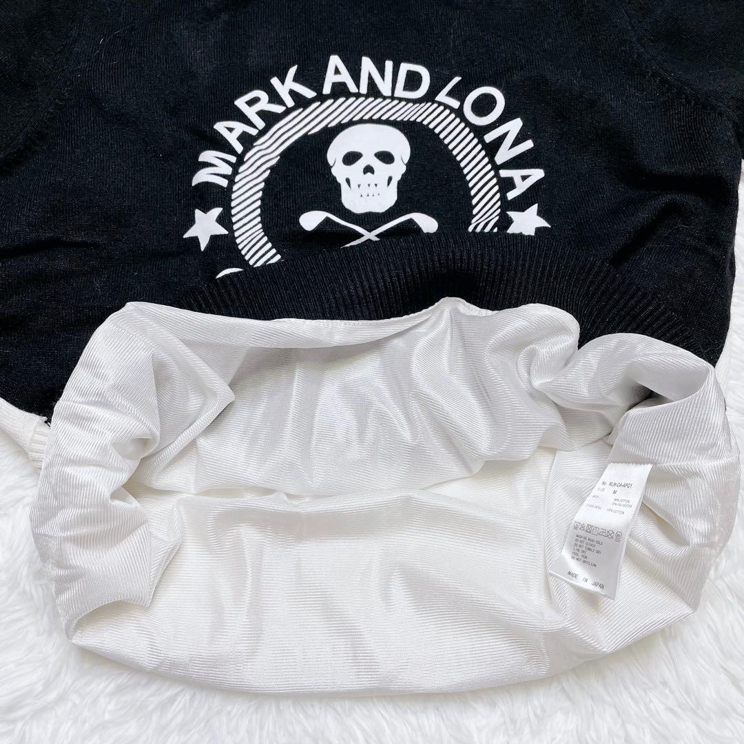 完売品マークアンドロナ 近年 バイカラー クルーネック　セーター スカル ドクロ