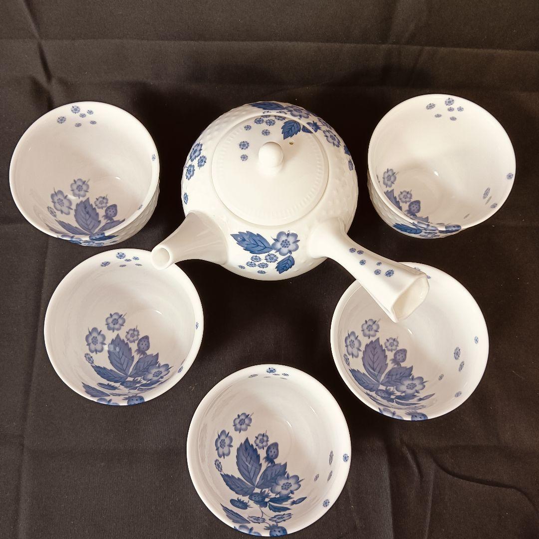 ウェッジウッド　ストロベリーブルーム　インディゴ　セット　ポット　カップ　皿