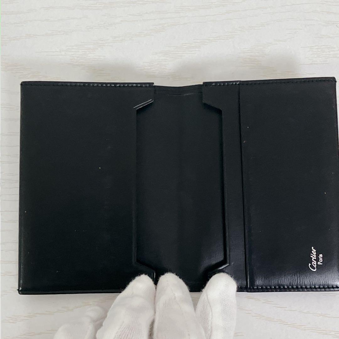 美品　Cartier　カルティエ　パシャ　スムースレザー　カードケース　名刺入れ