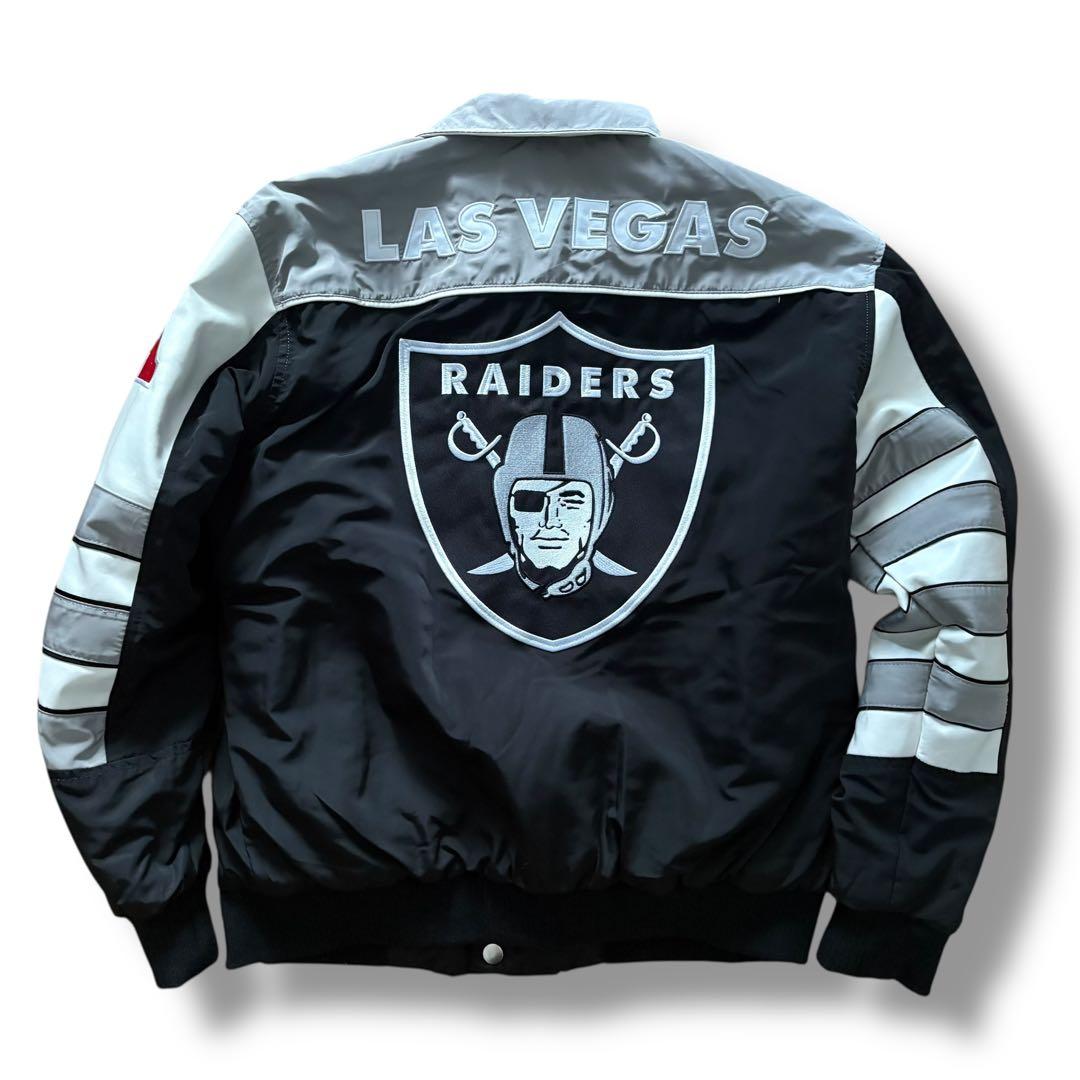 NFL レイダース スタジャン リバーシブル ブラック Lサイズ