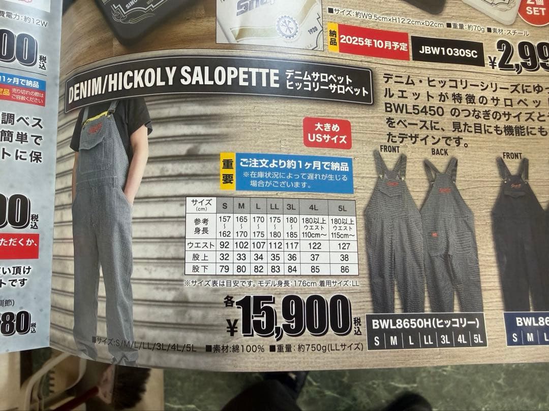 スナップオンsnap on サロペット　LL