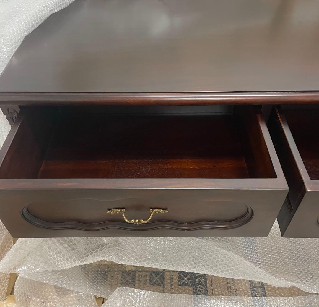 新品❗️マホガニー ジョージアン リビング ローテーブル 猫足 ロカイユ