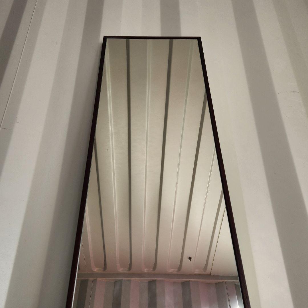 廃盤モデル　塩川光明堂 ウォールミラー HF-120 ダークブラウン 壁掛け鏡