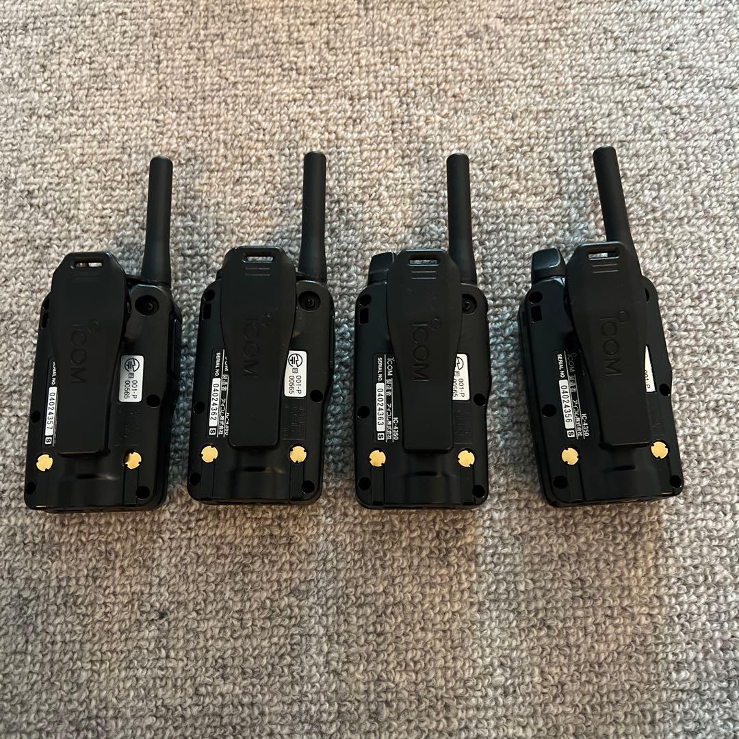 ICOM IC−4350 4台セット スピーカーマイク2個、充電器付き