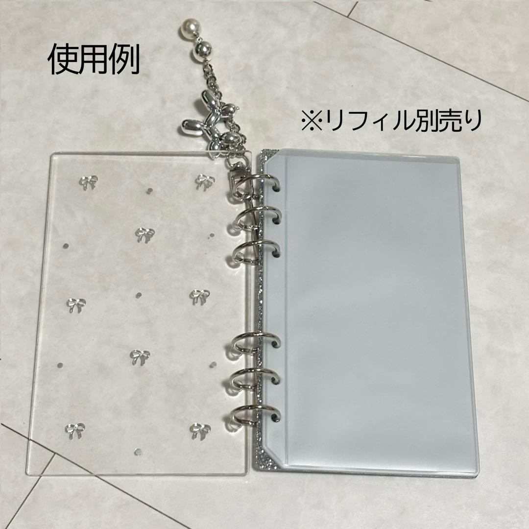 ✨milk⭐ ✨A6 アクリルレジンバインダー　リング付き　4点