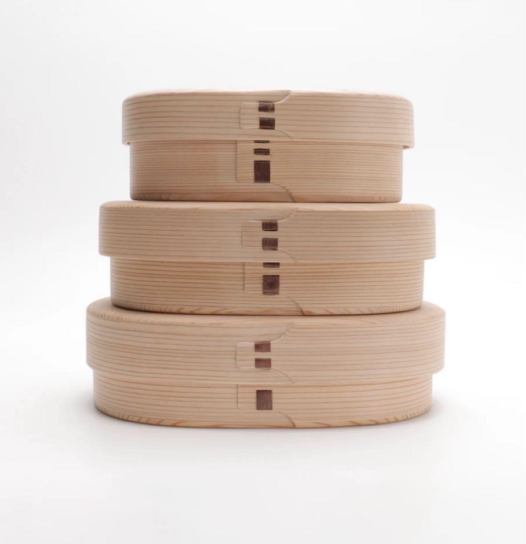 1月末まで値下げ　柴田慶信　白木お弁当箱　大　曲げわっぱ