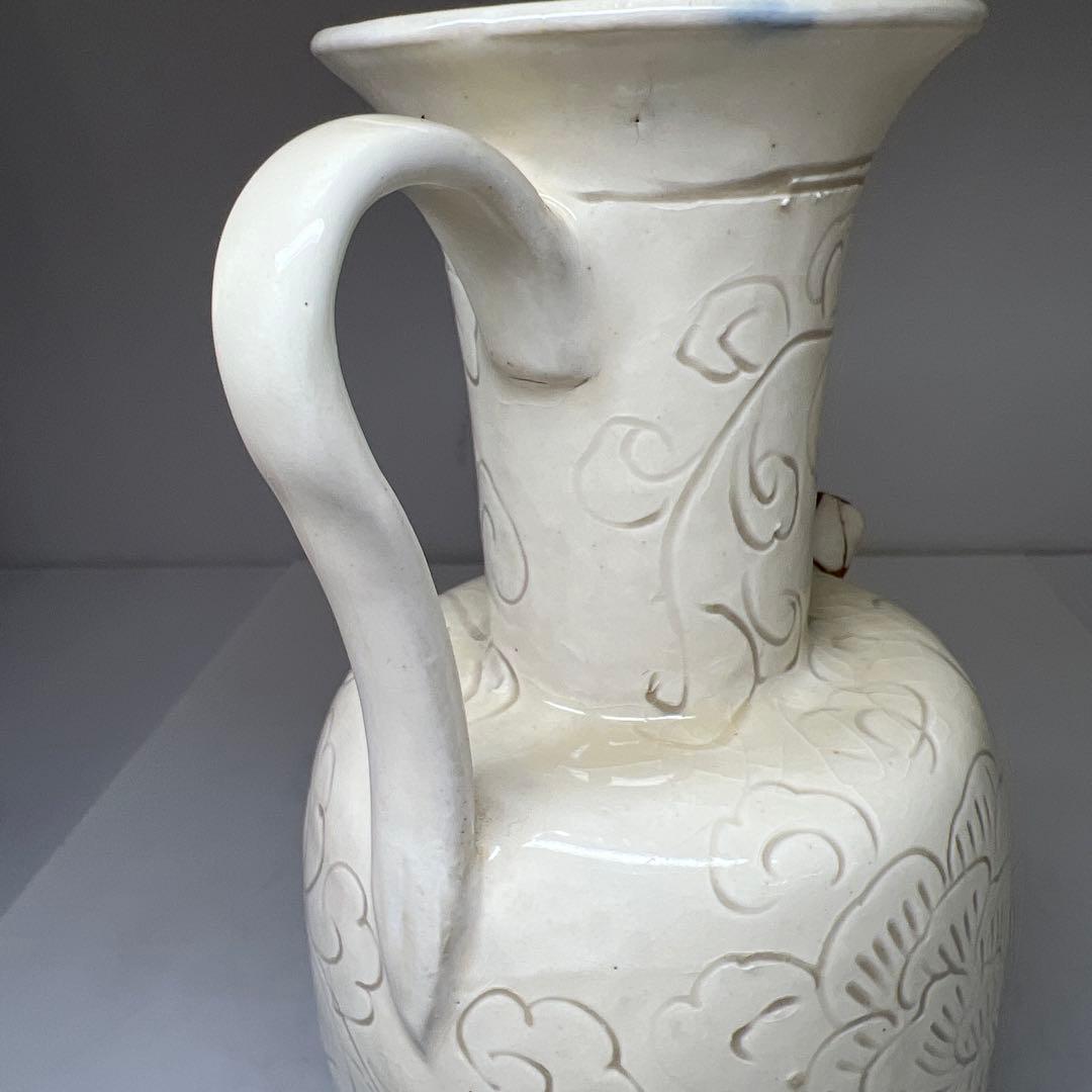 中国宋時代　掻落白釉水注　高さ21.7㎝　東Y7-0806⭐︎2Fトトチル