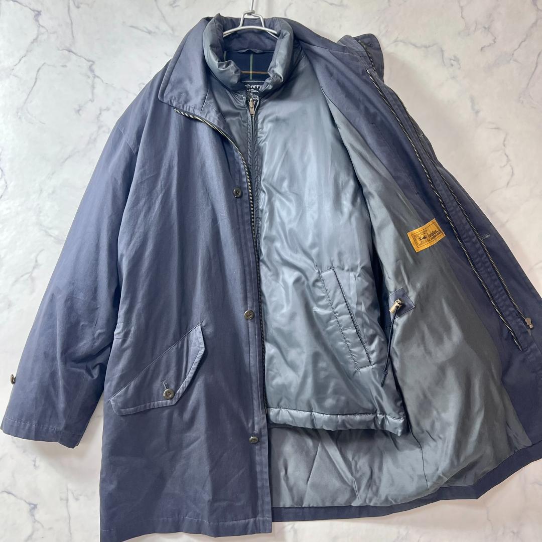 バーバリー長袖ダウンライナーコート 肉厚 ライナー単体着用可 XL相当B1297