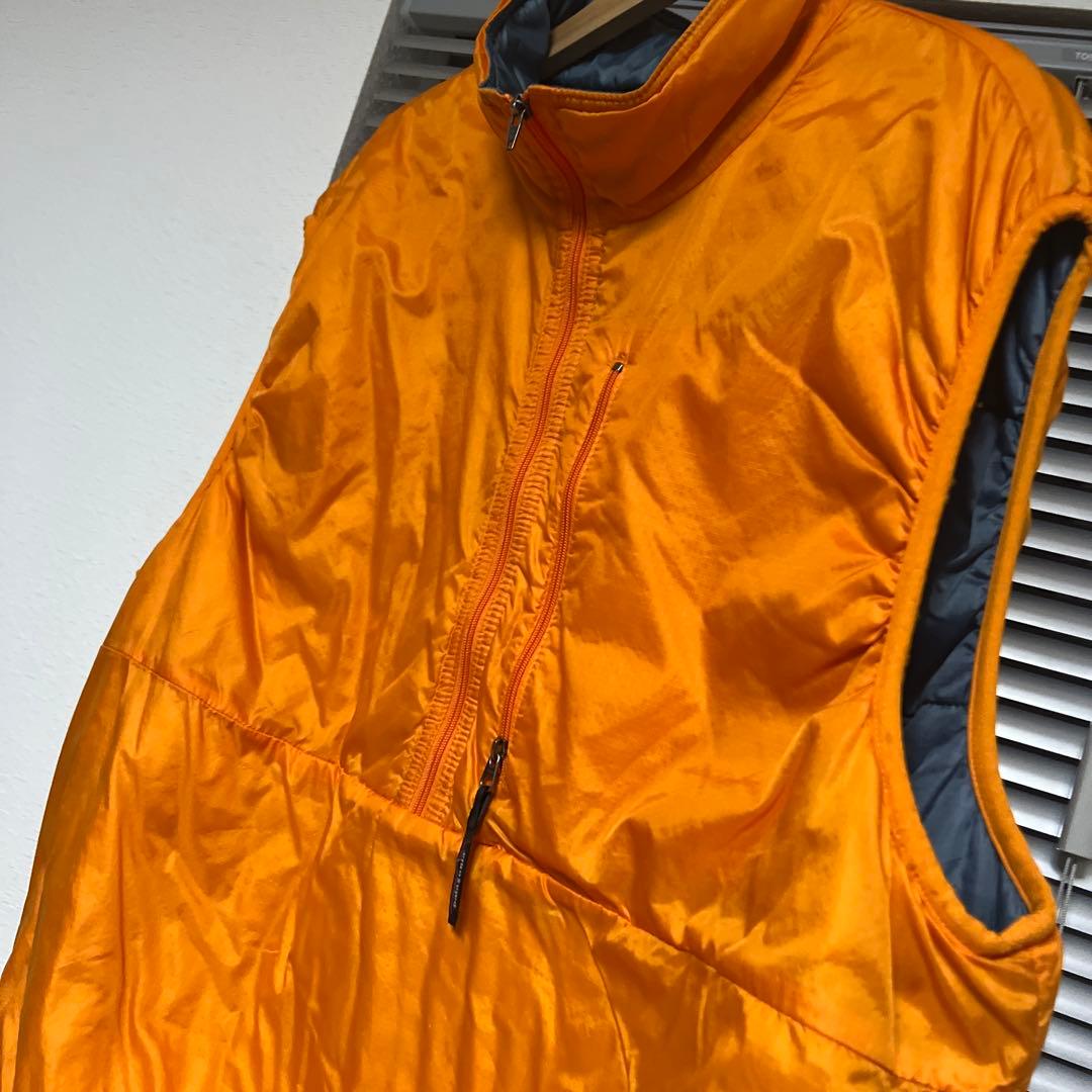希少97年USA製patagoniaパタゴニア パフボールベストXLマンゴー