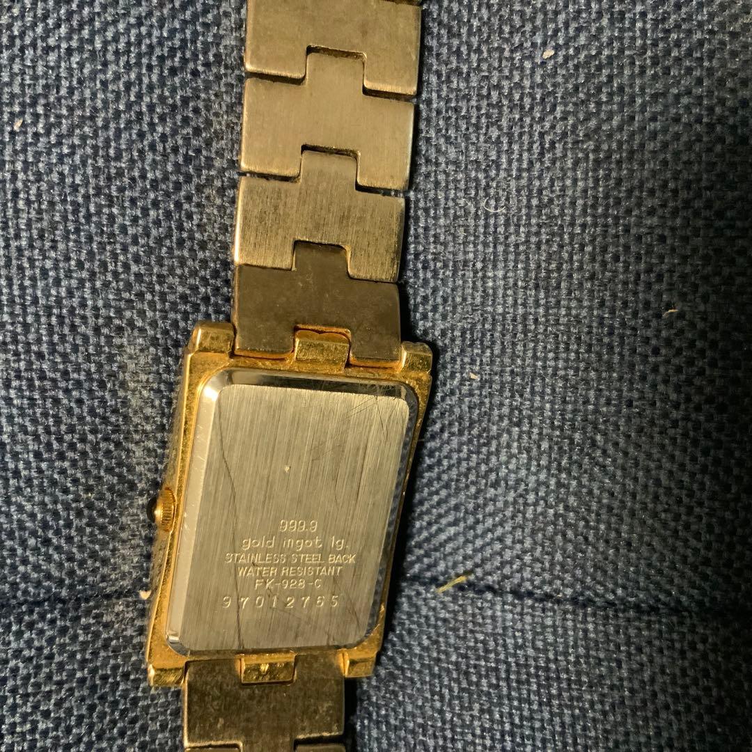 【人気 稼働品 999.9】ELGIN ゴールド 腕時計 ダイヤモンド装飾