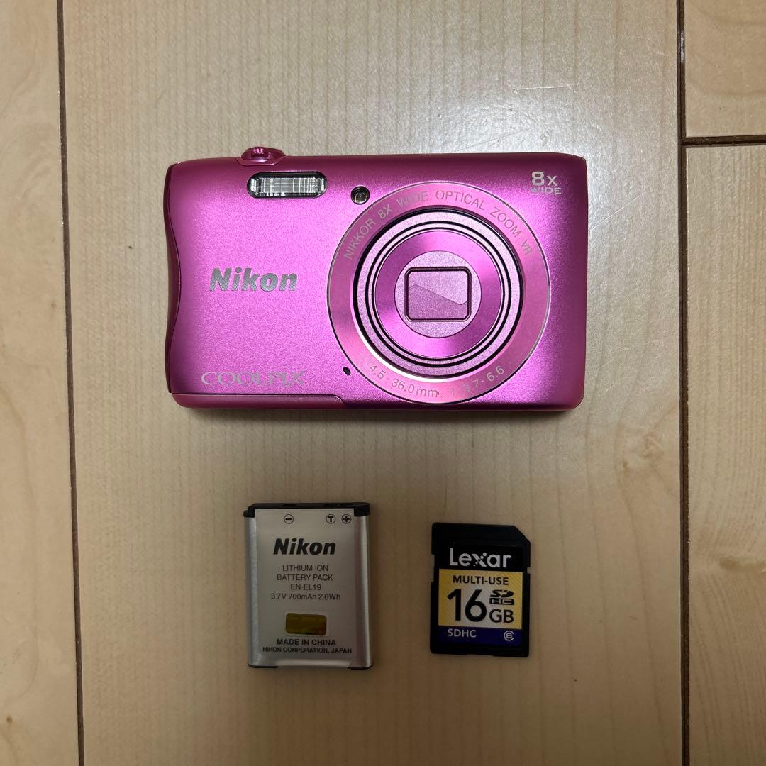 Nikon COOLPIX S3700 クールピクス　デジタルカメラ　ピンク