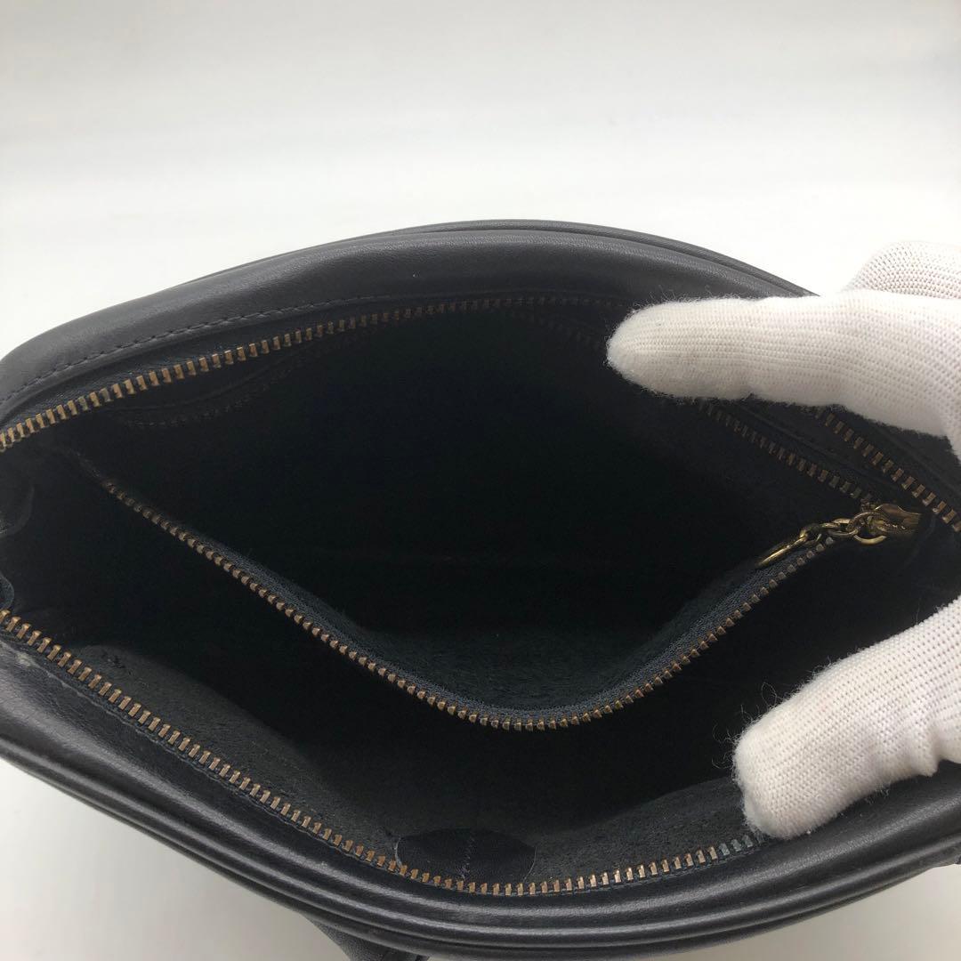 コーチ オールドコーチ ウエストバッグ ターンロック グラブタンレザー 黒