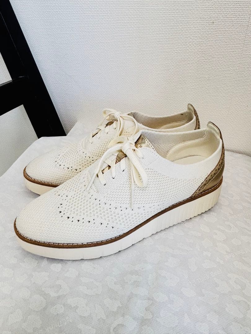 COLE HAAN プラットフォーム ・アイボリー☆極美品