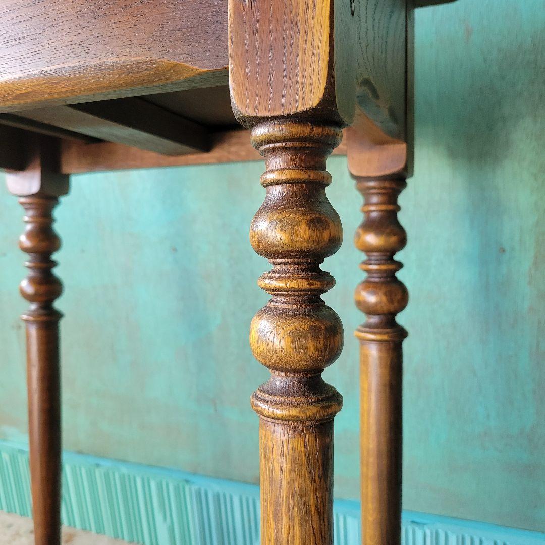 英国アンティークのコンソールテーブル 引き出し　イギリス　オーク材