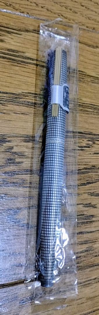 PILOT パイロット 万年筆 スターリングシルバー 格子 細字