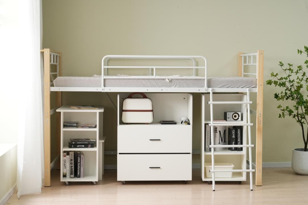 限定赤字価格！！ロフトベッド パイプベッド 耐荷重150kg NATURAL