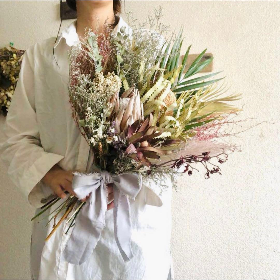 ブーケ　プロテア　キングプロテア　バンクシア　ワイルドフラワー　ブートニア