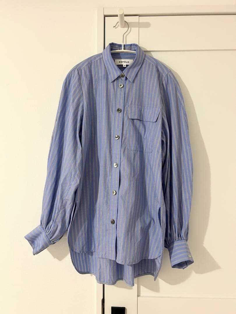 トップス ENFOLD VOLUME-SLEEVE BASIC SHIRT