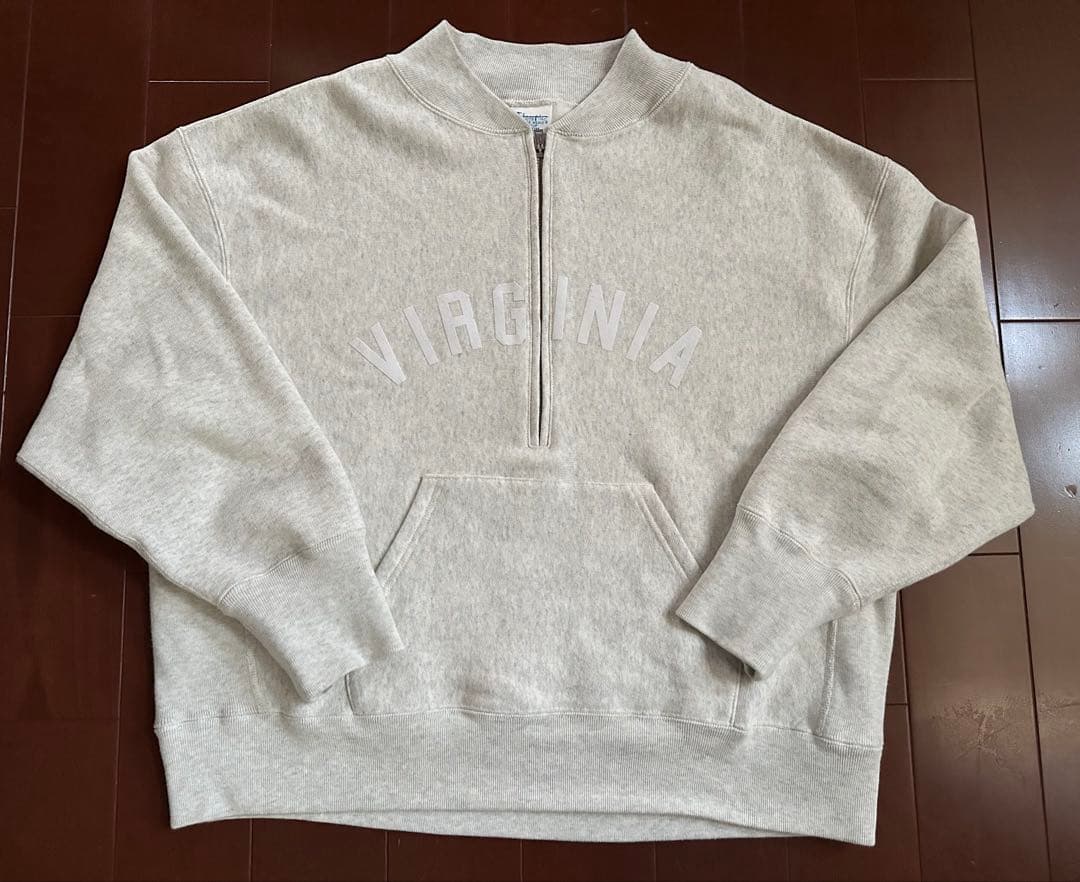 チャンピオン別注REVERSE WEAVE11.5OZロゴハーフジップ