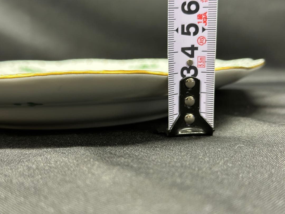 【美品】HEREND アポニーグリーン　オーバル　プレート　37cm