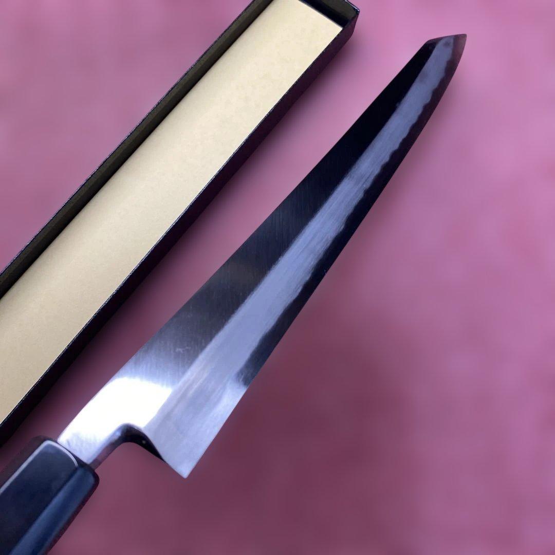 青二鋼　勘所切付柳刃包丁　300㎜ 尺0寸