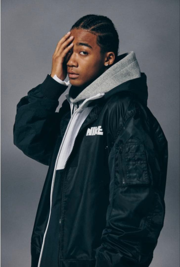 sacai×Nike Layered jacket MA-1 BLK L