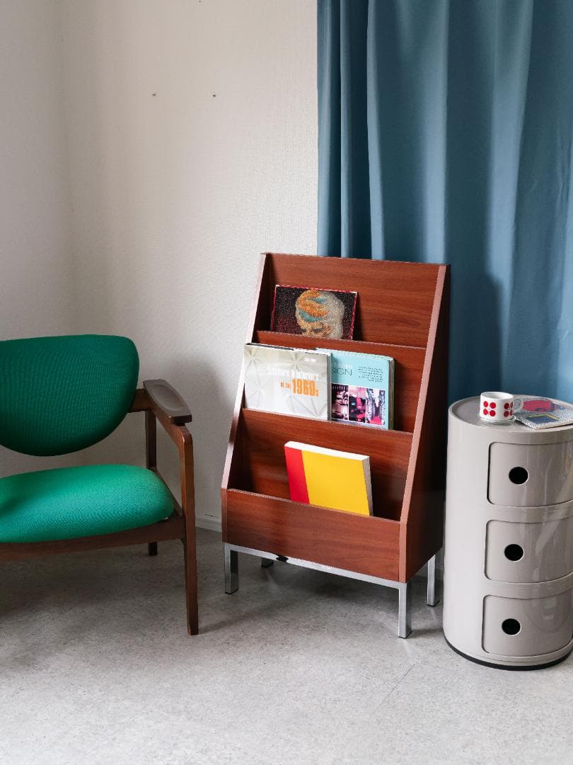 北欧モダン 店舗什器 マガジンラック ブックシェルフ ミッドセンチュリー