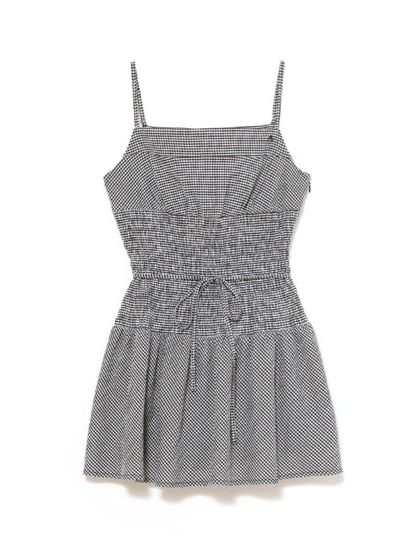 ANDMARY Betty shirring mini dress ブラック