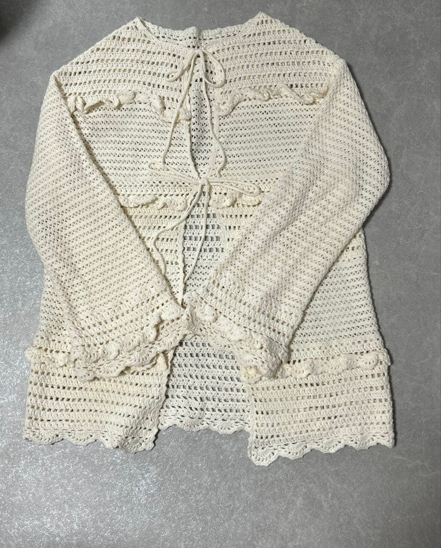 ビームスボーイ　フリルニットカーディガン　美品