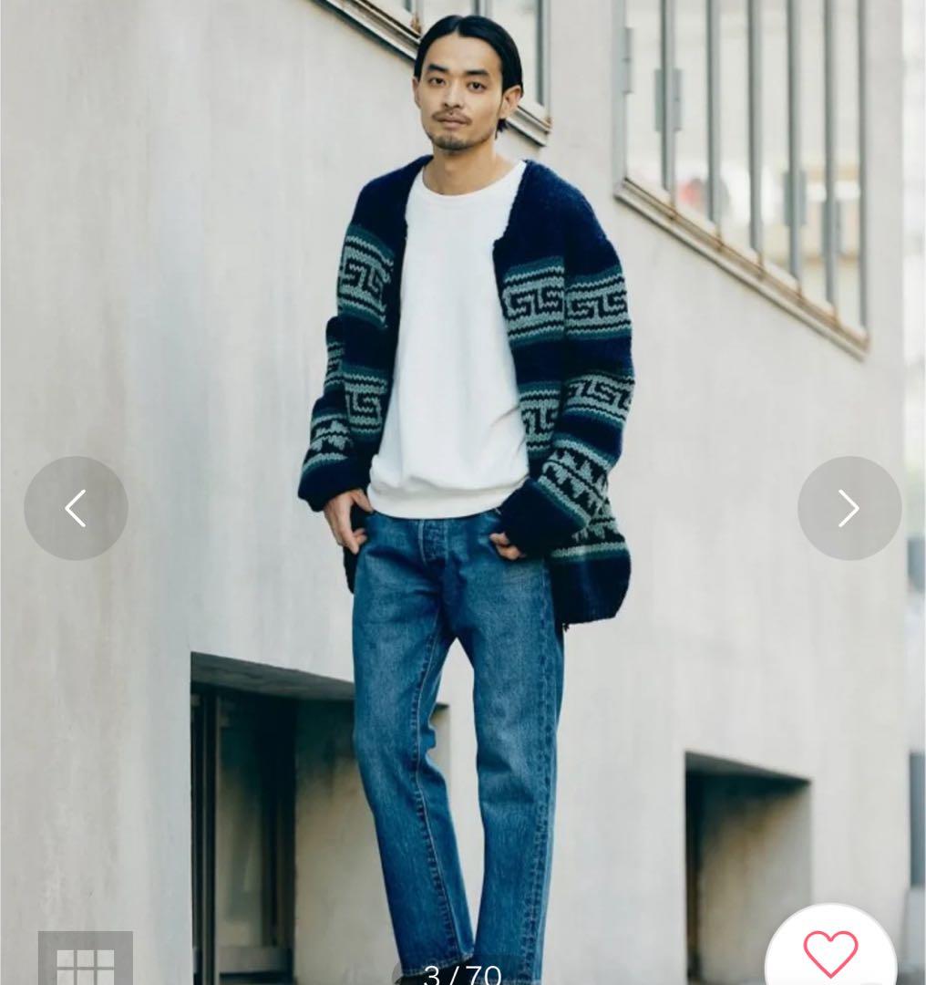 TRISECT2 JOURNAL STANDARD ジップアップ　ニットセーター