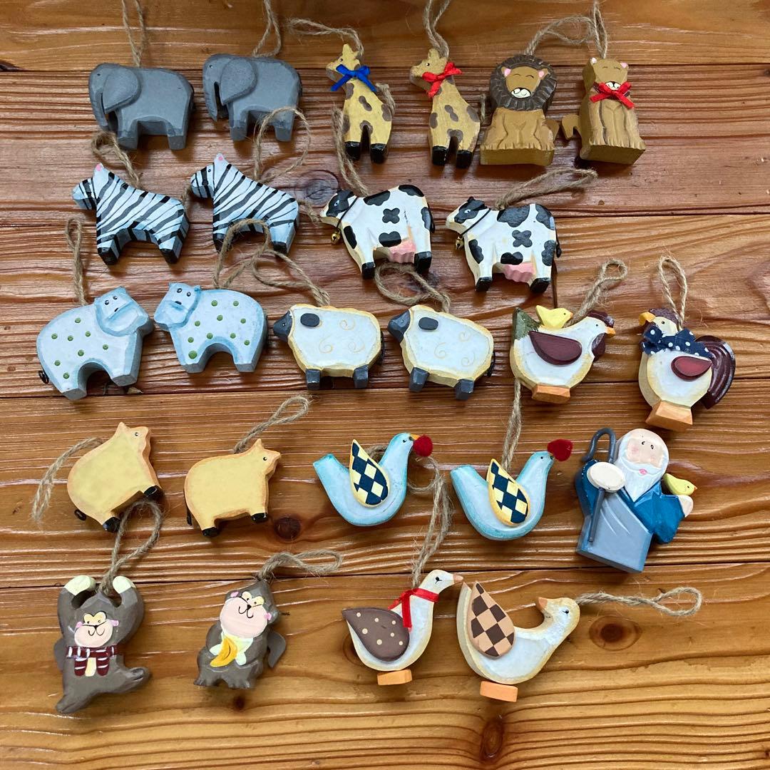 【希少】ノアの方舟　動物　クリスマス飾り　置物　テーブルピース