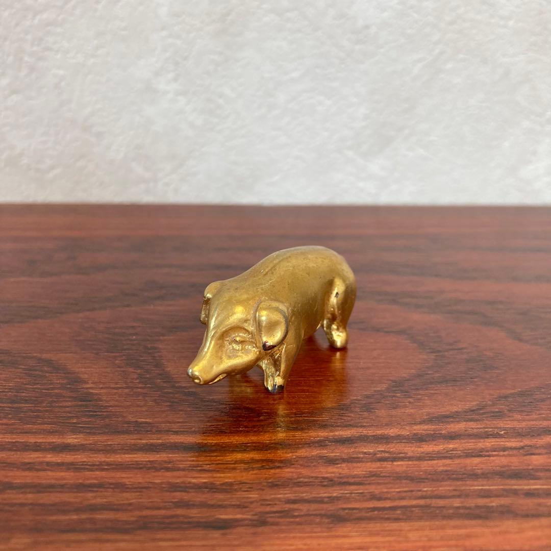 金のブタ　金猪　フィギュア　置物　ドイツ　ヴィンテージ