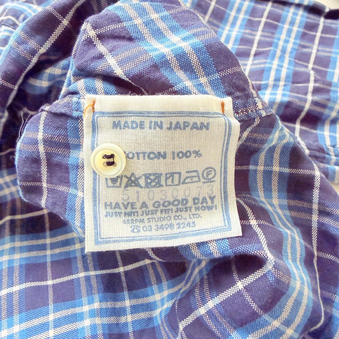 美品・現行品✨45R 　薄オックスのカットワークプルシャツ　R刺繍　フリル