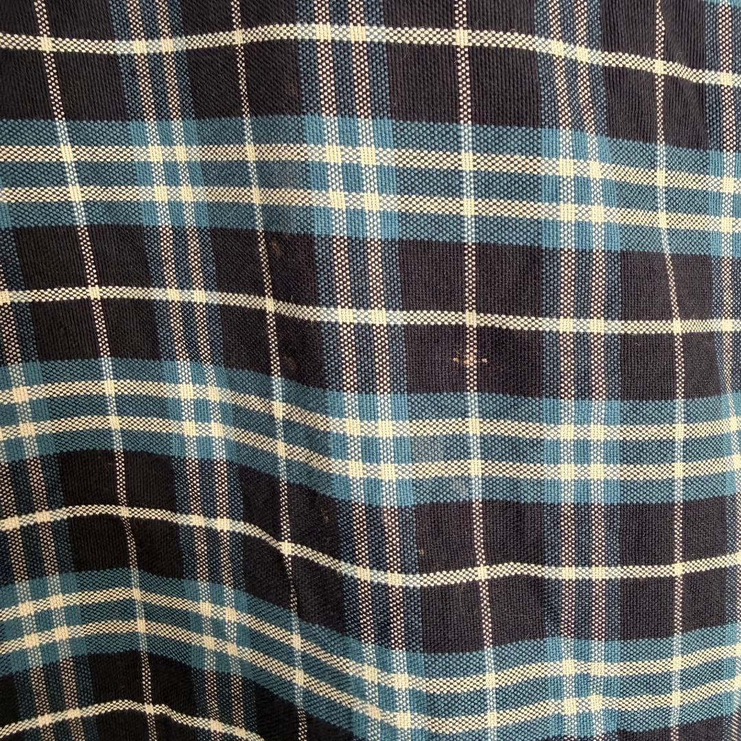 美品・現行品✨45R 　薄オックスのカットワークプルシャツ　R刺繍　フリル