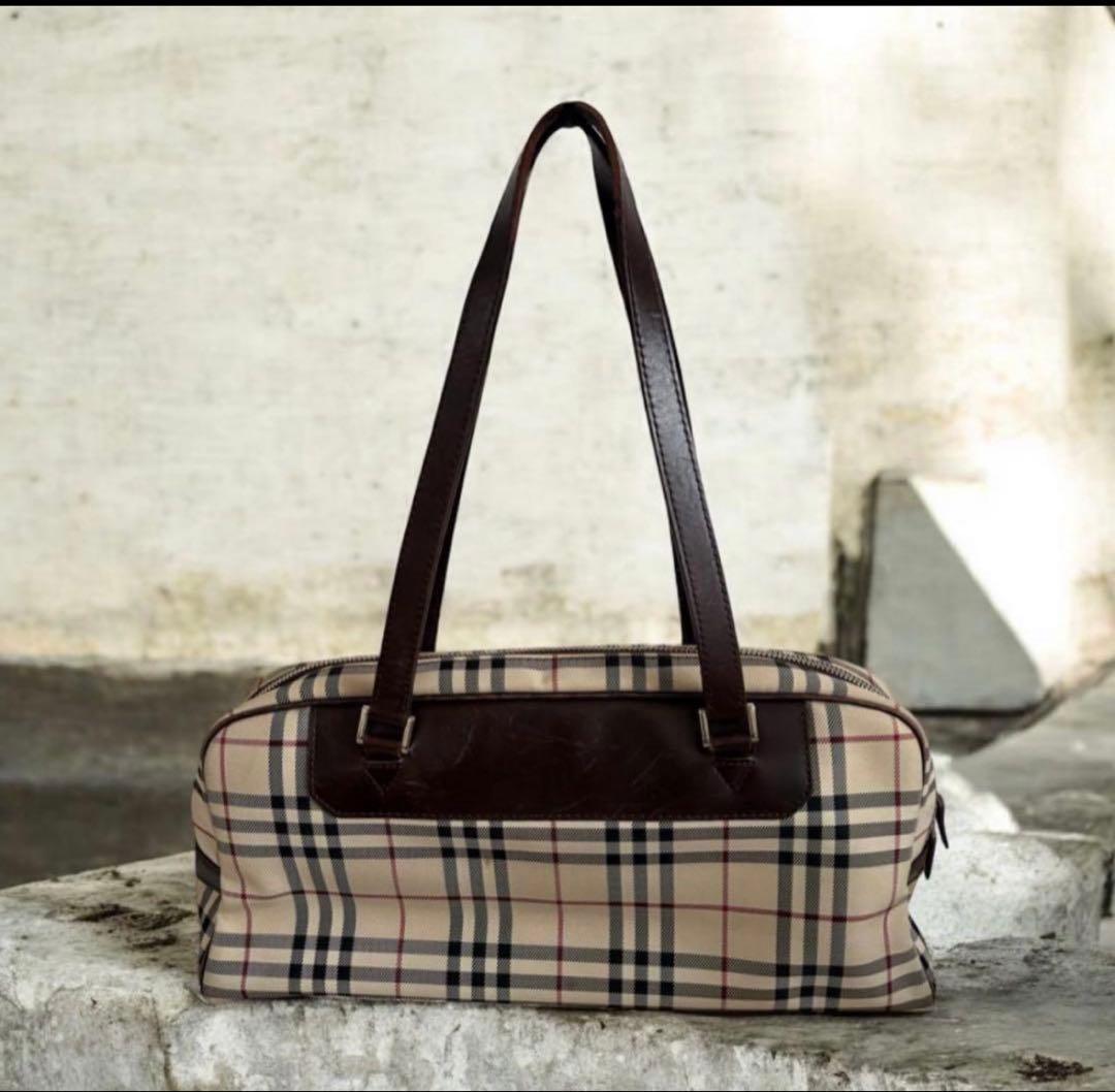 らら様BURBERRY バーバリー　ミニボストンバッグ ノバチェック