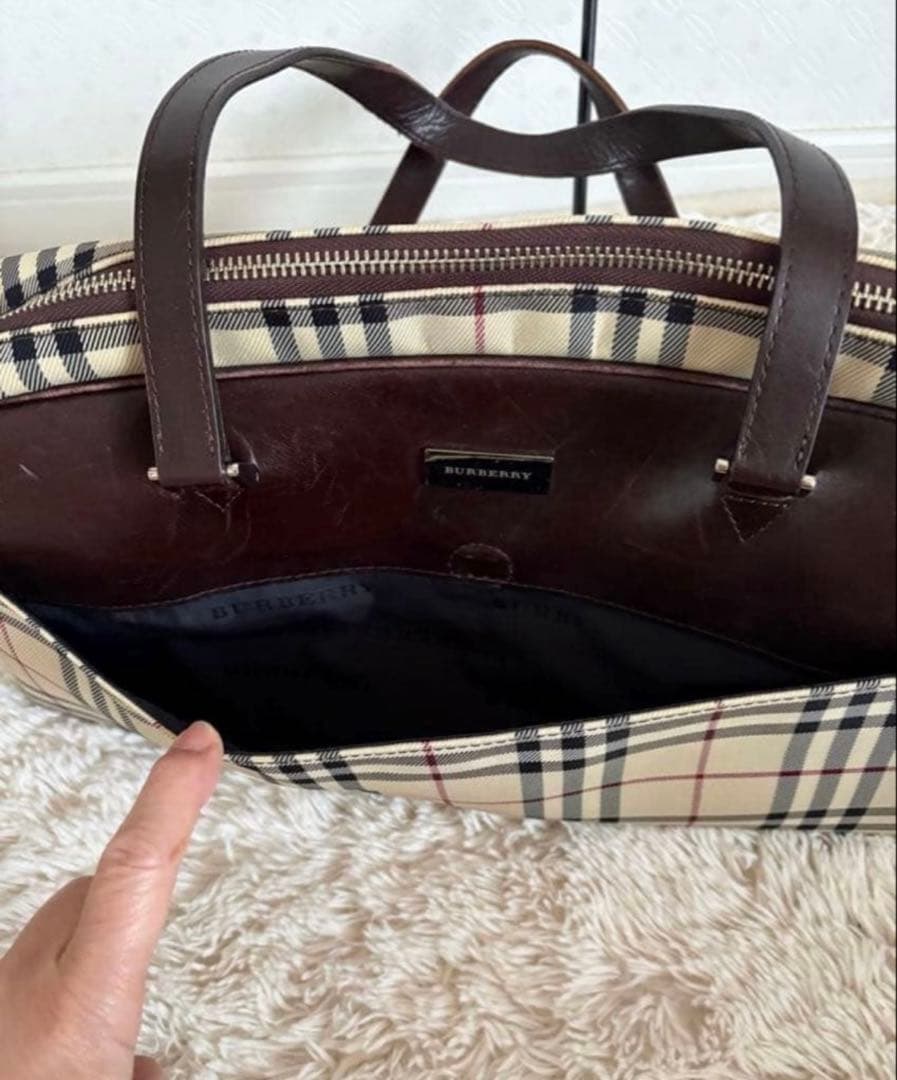 らら様BURBERRY バーバリー　ミニボストンバッグ ノバチェック