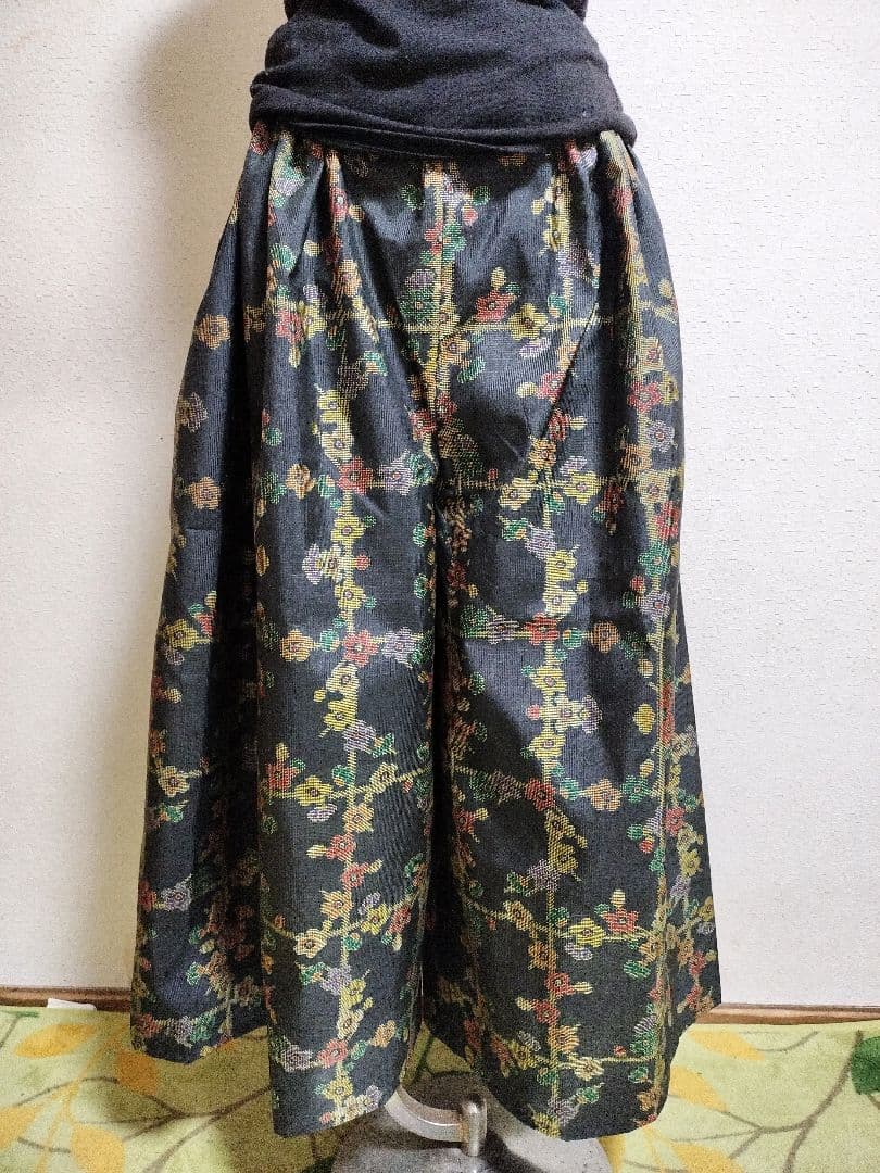 1580+1535　たっかこ☆大島紬ガウチョ＆ストール+ショルダー留袖