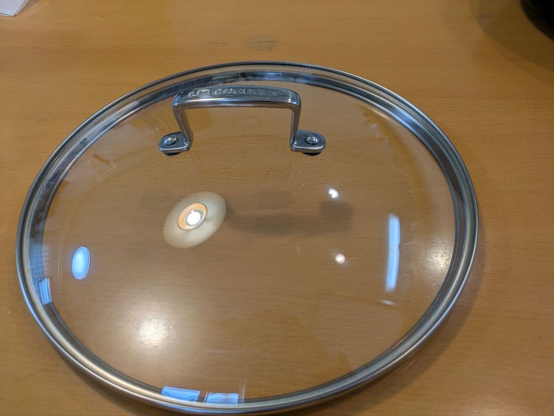 Le Creuset 両手鍋 28cm 黒 ガラス蓋付き